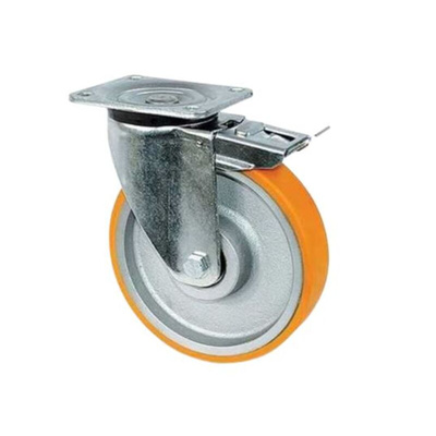 Guitel Hervieu Braked Swivel Castor Wheel, 800kg Capacity, 250mm Wheel