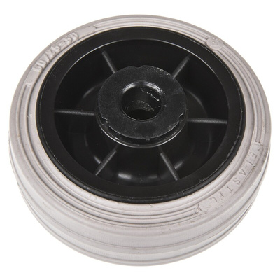 LAG Black, Grey Rubber Non-Marking, Quiet Operation, Shock Absorbing Trolley Wheel, 55kg