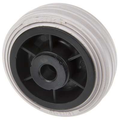 LAG Black, Grey Rubber Non-Marking, Quiet Operation, Shock Absorbing Trolley Wheel, 55kg