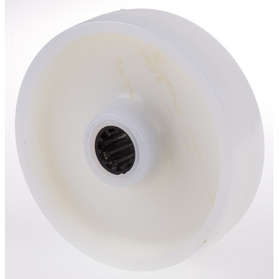 LAG White Polyamide Hygienic, Low Rolling Resistance, Non-Marking Trolley Wheel, 400kg