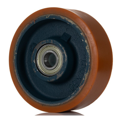 LAG Blue, Orange Polyurethane Abrasion Resistant, High Load Capacity, Laceration Resistant, Non-Marking Trolley Wheel,