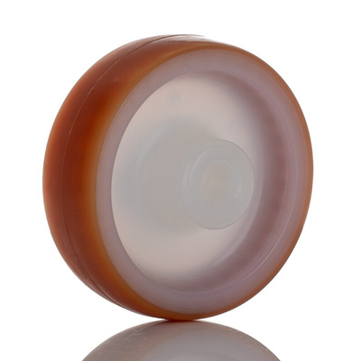 LAG Brown, White Polyurethane Hygienic, Low Rolling Resistance, Non-Marking Trolley Wheel, 100kg