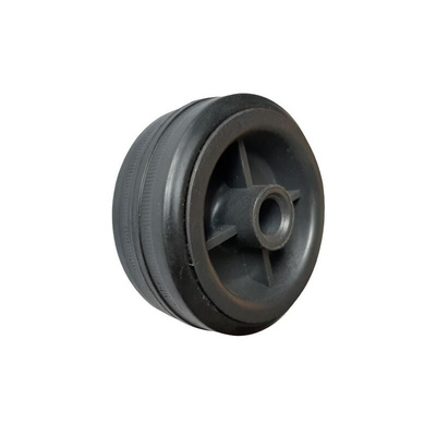 Guitel Hervieu Black Rubber Abrasion Resistant Trolley Wheel, 80kg