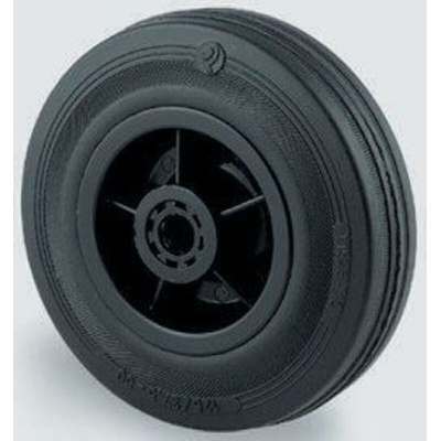 Guitel Hervieu Black Rubber Abrasion Resistant Trolley Wheel, 150kg