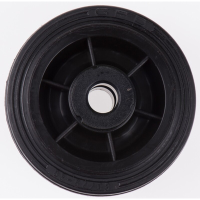 LAG Black Rubber Quiet Operation, Shock Absorbing Trolley Wheel, 50kg