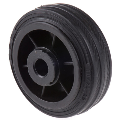 LAG Black Rubber Quiet Operation, Shock Absorbing Trolley Wheel, 50kg