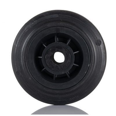 LAG Black Rubber Quiet Operation, Shock Absorbing Trolley Wheel, 75kg