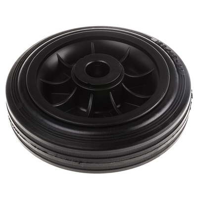 LAG Black Rubber Quiet Operation, Shock Absorbing Trolley Wheel, 135kg