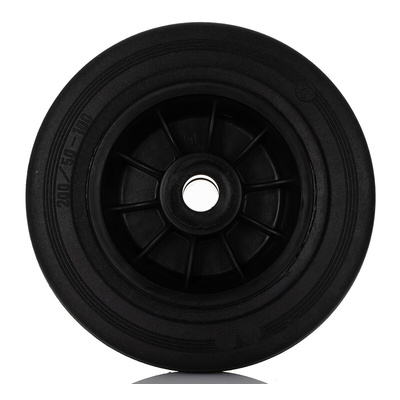 LAG Black Rubber Quiet Operation, Shock Absorbing Trolley Wheel, 205kg