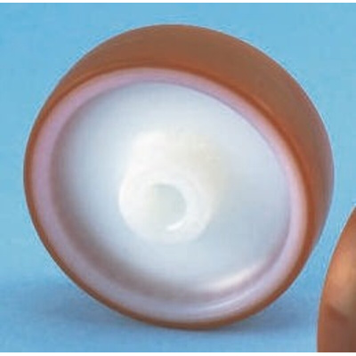 LAG Brown, White Polyurethane Hygienic, Low Rolling Resistance, Non-Marking Trolley Wheel, 550kg