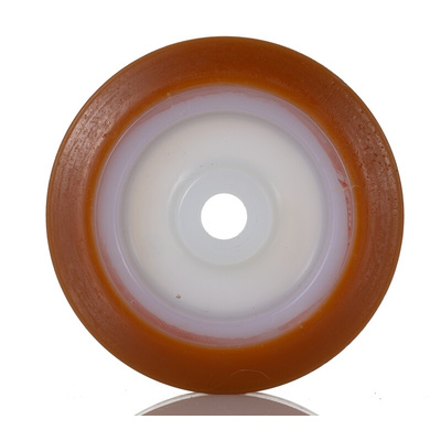 LAG Orange, White Polyurethane Abrasion Resistant, Hygienic, Laceration Resistant, Non-Marking Trolley Wheel, 120kg