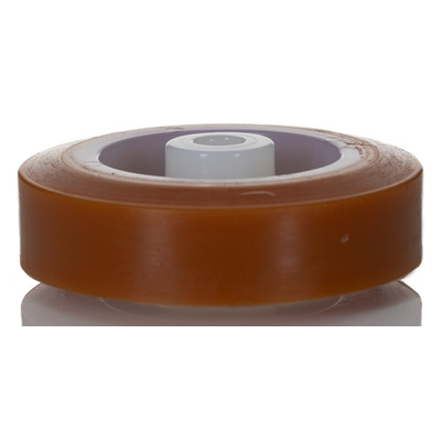 LAG Orange, White Polyurethane Abrasion Resistant, Hygienic, Laceration Resistant, Non-Marking Trolley Wheel, 120kg