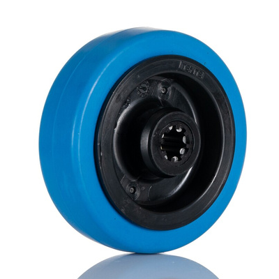 Tente Blue Rubber Abrasion Resistant Trolley Wheel, 160kg