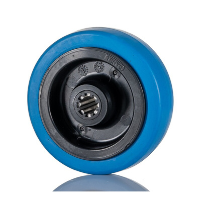 Tente Blue Rubber Abrasion Resistant Trolley Wheel, 160kg