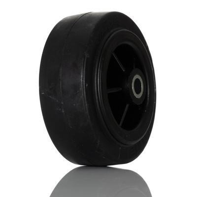 Tente Black Rubber Ageing Resistant Trolley Wheel, 70kg
