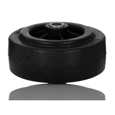 Tente Black Rubber Ageing Resistant Trolley Wheel, 70kg