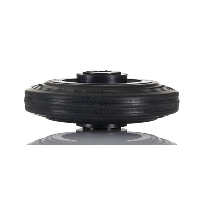 Tente Black Rubber Ageing Resistant Trolley Wheel, 135kg