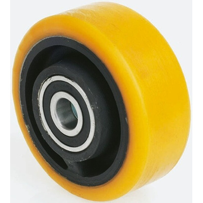 8888 Yellow Polyurethane Abrasion Resistant, Corrosion Resistant Trolley Wheel, 550kg