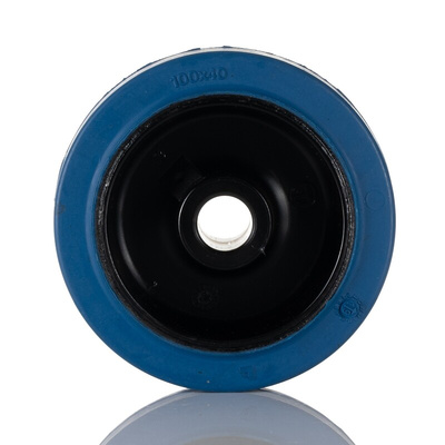 LAG Black, Blue Rubber Non-Marking, Quiet Operation, Shock Absorbing Trolley Wheel, 150kg