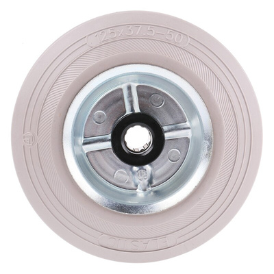 LAG Black, Grey Rubber Non-Marking, Quiet Operation, Shock Absorbing Trolley Wheel, 120kg
