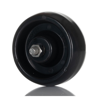 Tente Black Corrosion Resistant Trolley Wheel, 100kg