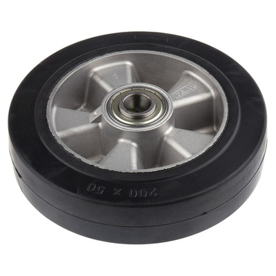 Tente Black Rubber Corrosion Resistant, Vulcanized Trolley Wheel, 900kg