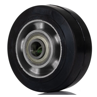 Tente Black Rubber Corrosion Resistant, Vulcanized Trolley Wheel, 600kg