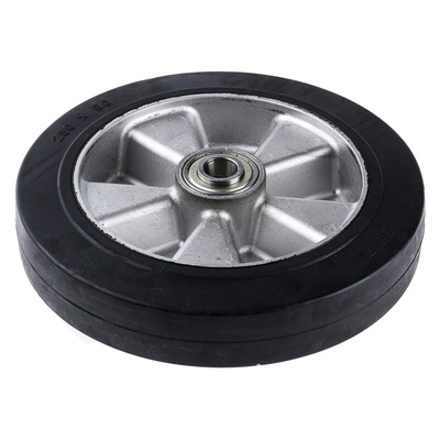 Tente Black Rubber Corrosion Resistant, Vulcanized Trolley Wheel, 1000kg