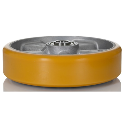 Tente Yellow Polyurethane Corrosion Resistant Trolley Wheel, 1600kg