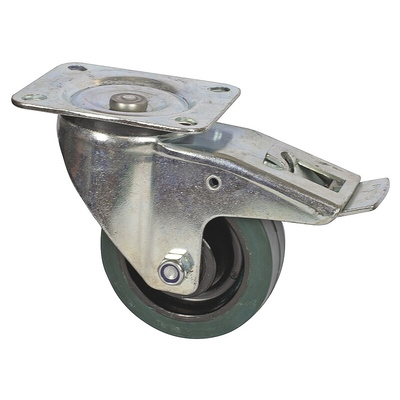 Guitel Hervieu Braked Swivel Castor Wheel, 300kg Capacity, 125mm Wheel