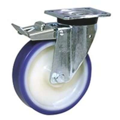 LAG Braked Swivel Castor Wheel, 450kg Capacity, 200mm Wheel