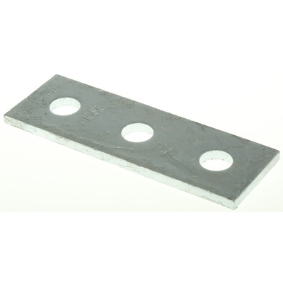 Steel Rectangular Bracket 3 Hole, 14.3mm Holes, 120 x 40mm