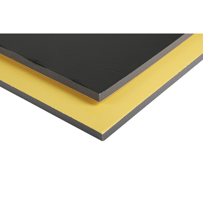 RS PRO Adhesive PUR Foam Acoustic Insulation, 1m x 600mm x 25mm