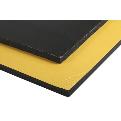 RS PRO Adhesive PUR Foam Acoustic Insulation, 1m x 600mm x 25mm
