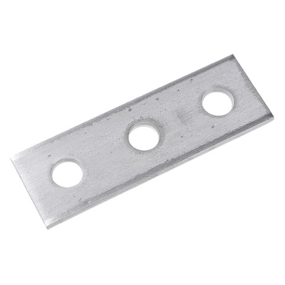 Stainless Steel Rectangular Bracket 3 Hole, 14.3mm Holes, 120 x 40mm