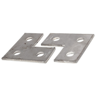 Stainless Steel L Shape Bracket 3 Hole, 14.3mm Holes, 88.9 x 88.9mm