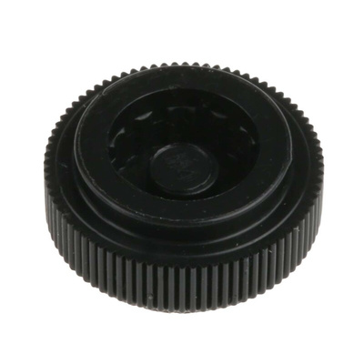 RS PRO Black Knurled Clamping Knob, M4, Unthreaded Hole