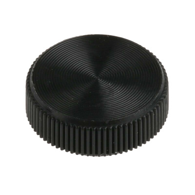 RS PRO Black Knurled Clamping Knob, M4, Unthreaded Hole