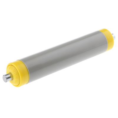 Interroll PVC Round Conveyor Roller Spring Loaded 20mm Dia. x 100mm L, 90N Load Capacity Steel, 6mm Spindle, 117mm