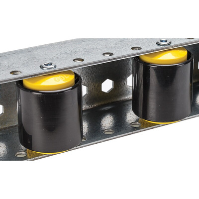 Interroll Roller Track, Heavy Duty, 50mm Diameter, 51.3mm Width, 962mm x 74mm