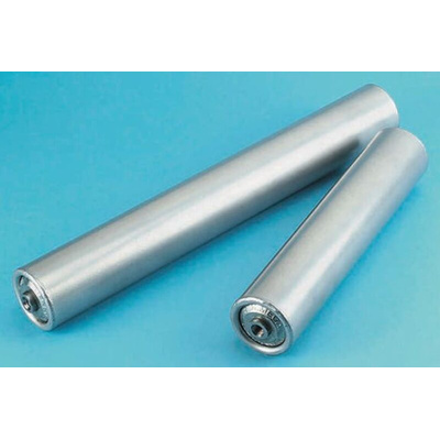 Rollezy Zinc Plated Steel Round Conveyor Roller Female 63mm Dia. x 300mm L, Steel, 20mm Spindle, 308mm Overall Length