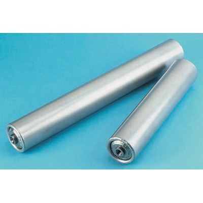 Rollezy Zinc Plated Steel Round Conveyor Roller Female 63mm Dia. x 1250mm L, Steel, 20mm Spindle, 1258mm Overall Length