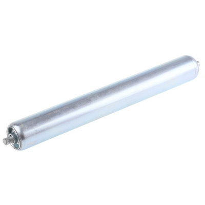 Rollezy Zinc Plated Steel Round Conveyor Roller 25mm Dia. x 200mm L, Steel, 6mm Spindle, 218mm Overall Length
