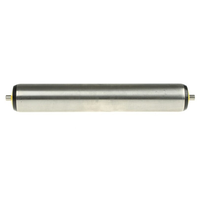 Interroll Stainless Steel Round Conveyor Roller Spring Loaded 50mm Dia. x 300mm L, 1140N Load Capacity Stainless Steel,