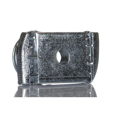 RS PRO Channel Nut, 6mm, Nut Base Dimensions 6X19mm, Bright Zinc Plated, 2.87kg