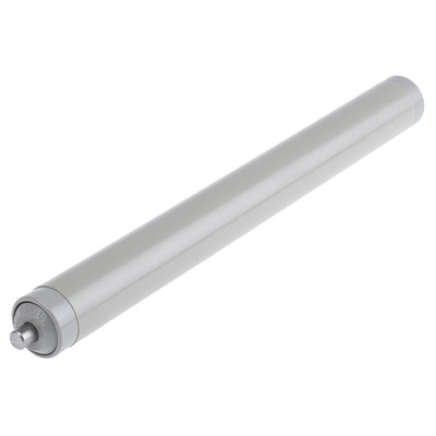 Interroll PVC Round Conveyor Roller Spring Loaded 20mm Dia. x 200mm L, 20N Load Capacity Stainless Steel, 6mm Spindle,