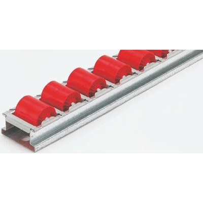 Interroll Roller Track, 25mm Diameter, 26mm Width, 1000mm x 35mm