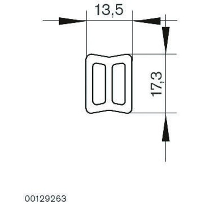 Bosch Rexroth Profile Rail, 3000mm Length x 13.5mm Width x 17.3mm Height