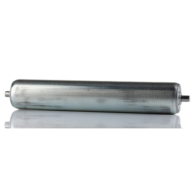 Bosch Rexroth Galvanized Steel Round Conveyor Roller 40mm Dia. x 325mm L, 500N Load Capacity, 8mm Spindle, 346mm