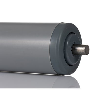 Bosch Rexroth Plastic Round Conveyor Roller 40mm Dia. x 325mm L, 150N Load Capacity Zinc Plated Steel, 8mm Spindle,